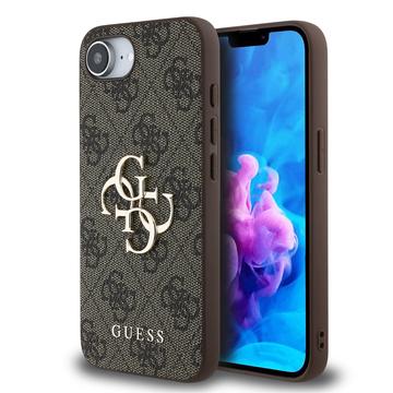 iPhone 16e Guess 4G Big Metal Logo Hybridikotelo - Ruskea