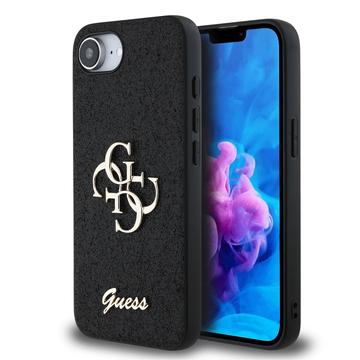 iPhone 16e Guess Fixed Glitter 4G Metal Logo Kotelo - Musta