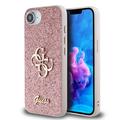 iPhone 16e Guess Fixed Glitter 4G Metal Logo Kotelo - Pinkki