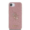 iPhone 16e Guess Fixed Glitter 4G Metal Logo Kotelo - Pinkki