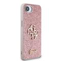 iPhone 16e Guess Fixed Glitter 4G Metal Logo Kotelo - Pinkki