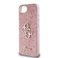 iPhone 16e Guess Fixed Glitter 4G Metal Logo Kotelo - Pinkki