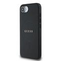 iPhone 16e Guess Grained Classic Logo hybridi kotelo - MagSafe-yhteensopiva - Musta