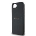 iPhone 16e Guess Grained Classic Logo hybridi kotelo - MagSafe-yhteensopiva - Musta