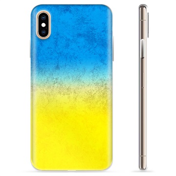 iPhone XS Max TPU Kotelo Ukrainan Lippu - Kaksisävyinen