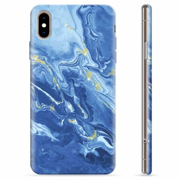 iPhone XS Max TPU Suojakuori - Värikäs Marmori