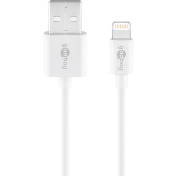 Goobay USB-A / Lightning Data- ja Latauskaapeli - 1m - Valkoinen