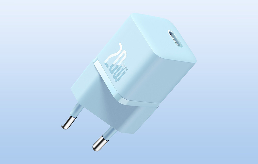 Baseus Mini GaN5 20W USB-C seinälaturi - sininen