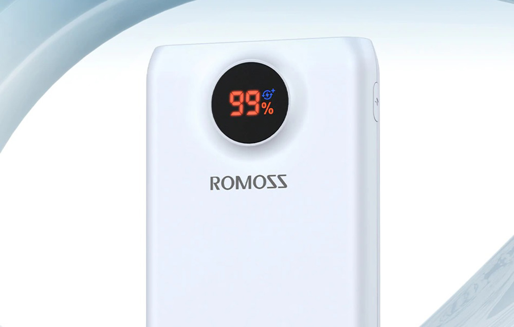 Romoss SW20PF Power Bank 20000mAh/22.5W - USB-C, 2xUSB-A - valkoinen