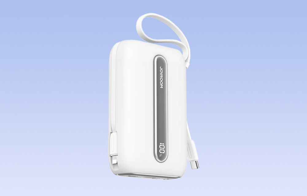 Joyroom JR-L012 Plus 20000mAh tehopankki USB-C, Lightning-kaapelit - 22.5W - Valkoinen